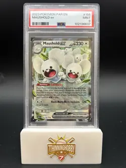 Pokemon Paradox Rift Maushold ex 155/182 Double Rare PSA 9 - Image 1