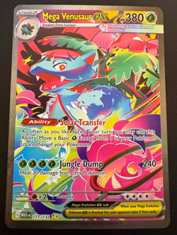 The Pokemon Company Mega Venusaur EX Full Art Holo 177/132 Me01 English Rare - Image 1