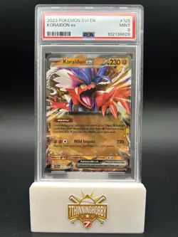 2023 POKEMON SCARLET & VIOLET SVI EN #125 KORAIDON ex PSA 9 - Image 1