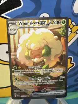 Pokemon TCG Whimsicott EX Scarlet & Violet White Flare Card 165/086 - Image 1