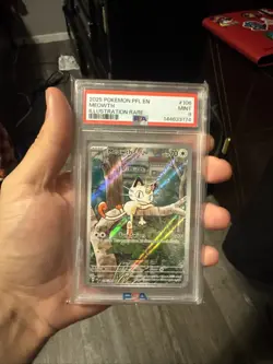Meowth 106/094 Illustration Rare PSA 9 Pokemon Phantasmal Flames 🐱 🔥 - Image 1