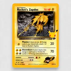 Rocket's Zapdos 15/132 Celebrations: Classic Collection Holo Pokemon TCG NM - Image 1