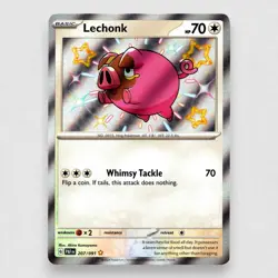 Lechonk 207/091 SV: Paldean Fates Holo Shiny Rare Pokemon TCG NM - Image 1