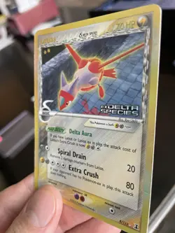 Pokemon Delta Species Latias 8/113 Reverse Stamped Holo, DMG - Image 3