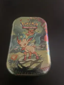 Pokemon TCG: Prismatic Evolutions Mini Tin - Leafeon Art - Sealed NEW - Image 1