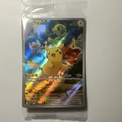 Pokemon TCG Pikachu Full Art Holo 027 Scarlet & Violet Promo Basic 60 HP Sealed - Image 1