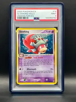 2005 Pokemon EX Unseen Forces -Slowking 14/115 -HOLO RARE- PSA Mint 9 - Image 1