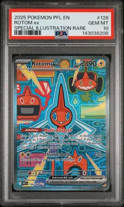 2025 POKEMON PFL EN-PHANTASMAL FLAMES SPECIAL ILLUSTRATION RARE ROTOM EX PSA 10 - Image 1