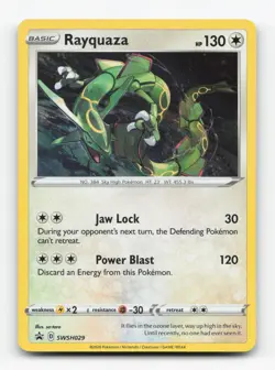 Pokemon TCG - Rayquaza SWSH029 Near Mint Holo Promo Sword & Shield Promo - Image 1