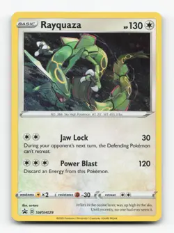 Pokemon TCG - Rayquaza SWSH029 Near Mint Holo Promo Sword & Shield Promo - Image 1
