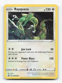 Pokemon TCG - Rayquaza SWSH029 Near Mint Holo Promo Sword & Shield Promo - Image 1