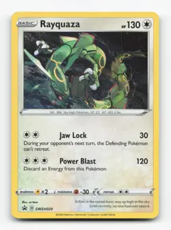 Pokemon TCG - Rayquaza SWSH029 Near Mint Holo Promo Sword & Shield Promo - Image 1