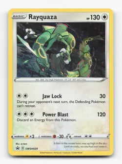 Pokemon TCG - Rayquaza SWSH029 Near Mint Holo Promo Sword & Shield Promo - Image 1