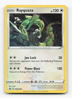 Pokemon TCG - Rayquaza SWSH029 Near Mint Holo Promo Sword & Shield Promo - Image 1
