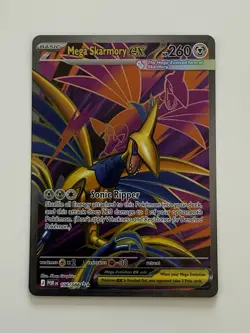 Mega Skarmory EX 106/088 Full Art Ultra Rare Pokemon Perfect Order NM - Image 1