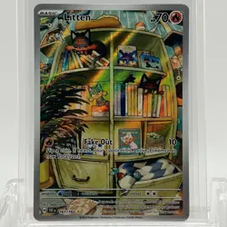 Pokemon TCG Temporal Forces Litten #167/162 Illustration Rare NM- - Image 1