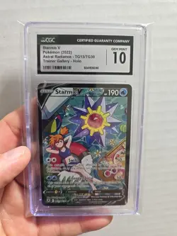 2022 Pokemon Astral Radiance Trainer Gallery Starmie V #TG13/TG30 Holo CGC 10 - Image 3