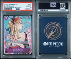 2025 ONE PIECE PROMOS ILLUSTRATION BOX VOL.2 #074 BLACK MARIA PSA 10 - Image 2