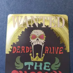 One Piece The SK Brook WANTED Gold Foil Fan Art Collector Card - Image 2