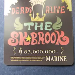 One Piece The SK Brook WANTED Gold Foil Fan Art Collector Card - Image 5