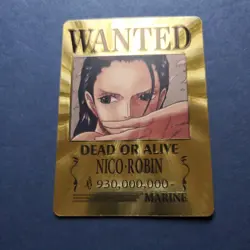 One Piece Wanted Poster Gold Card Collectible nico-robin - Image 3