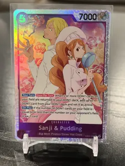One Piece TCG English Sanji and Pudding EB02-035 SR Anime 25th Collection NM/M - Image 1