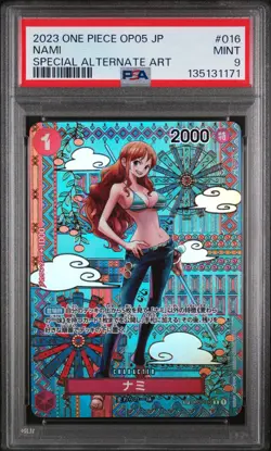 Nami SP Alt Art OP01-016 Awakening of the New Era Japanese 2023 ONE PIECE PSA 9 - Image 1