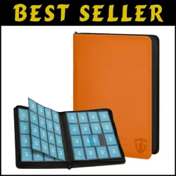 16-Pocket Trading Card Zipper Binder | Durable PU Leather Album for 1000+ Cards - Image 1