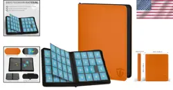 16-Pocket Trading Card Zipper Binder | Durable PU Leather Album for 1000+ Cards - Image 2