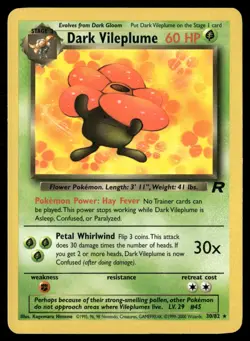 Dark Vileplume 30/82 Rare Team Rocket Pokemon Near Mint - Image 1