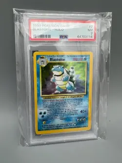 1999 Original Pokemon Base Set Blastoise Holo #2/102 – Graded PSA 7 (NM) - Image 1