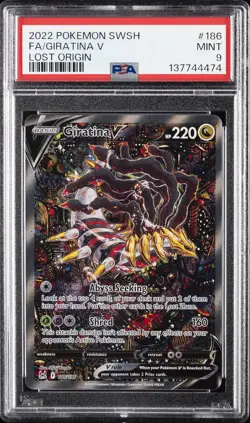 2022 POKEMON SWORD & SHIELD LOST ORIGIN #186 FULL ART/GIRATINA V PSA 9 - Image 1