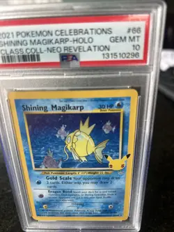 2021 Pokemon Celebrations Classic Collection Holo #66 Shining Magikarp PSA 10 - Image 2