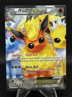 Pokemon Flareon EX Full Art Generations Radiant Collection Holo RC28/RC32 - Image 1