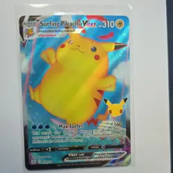 Pokemon Surfing Pikachu VMAX Celebrations Ultra Rare Holo 009/025 310 HP - Image 1