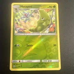 POKEMON METAPOD 2/68 HIDDEN FATES UNCOMMON REVERSE HOLO NEAR MINT - Image 1