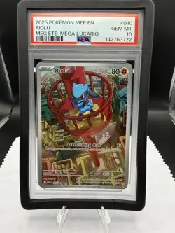 Pokemon Riolu 010 Me: Mega Evolution Promo Holo 2025 English PSA 10 - Image 1