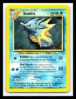 💥 Pokemon TCG Neo Genesis SEADRA # 48/111 Regular Non Holo WOTC Vintage - Image 1
