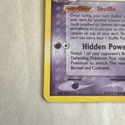 Pokemon Unown 1/28 EX Unseen Forces HOLO 2005 English MP - Image 5