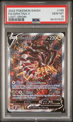 2022 POKEMON SWORD & SHIELD LOST ORIGIN #186 FULL ART/GIRATINA V PSA 10 - Image 1