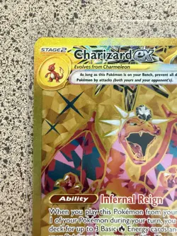 Pokemon Charizard ex 228/197 Obsidian Flames Hyper Rare Full Art Gold - Image 2