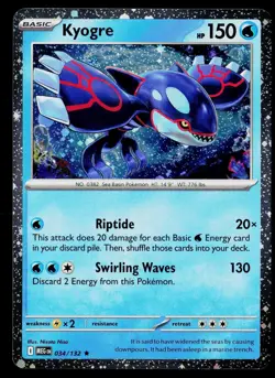 Kyogre 034/132 Rare Mega Evolution Pokemon Reverse Holo Lightly Played - Image 1
