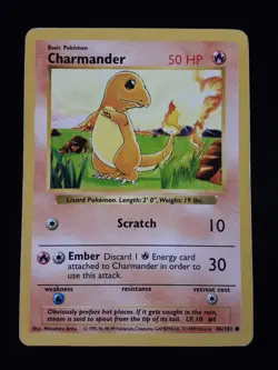 Pokemon Charmander Shadowless Base Set 46/102 Vintage 1999 WOTC - Image 1