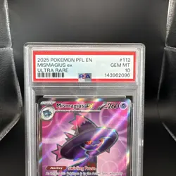 2025 Pokemon Phantasmal Flames Mismagius #112 Ultra Rare EN Graded PSA 10 - Image 2
