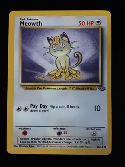 Pokemon Meowth Jungle Set 56/64 Vintage 1999 WOTC Mint 10 - Image 1