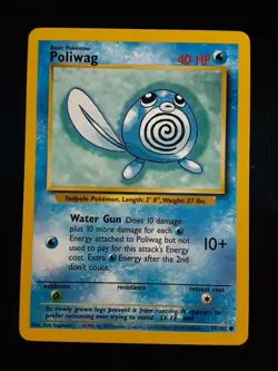 Pokemon Poliwag Base Set 59/102 Vintage 1999 WOTC Mint 10 - Image 1