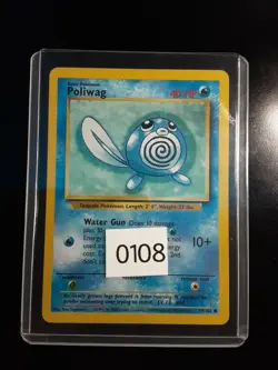 Pokemon Poliwag Base Set 59/102 Vintage 1999 WOTC Mint 10 - Image 3