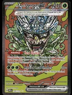 Cards Teal Mask Ogerpon ex 145/131 Prismatic Evolutions NM - Image 1