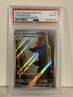 Pokemon TCG Charmeleon Scarlet Violet-151 Illustration Rare Card 169/165 PSA 6 - Image 1