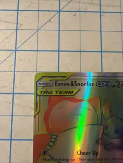 Custom Eevee&snorlax Gx Fun Fan Art (Custom Made Card) Pokemon Card 191/181 - Image 2
